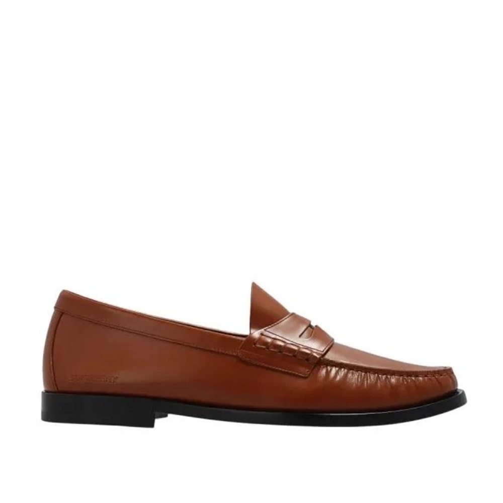 Burberry Brown Coin Loafers in Warm Oak Brown, Size EU42 UK8 US9 New w/Dust Bag - Picture 3 of 16